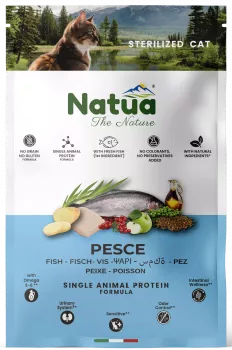 Natua Trockenfutter für Sterilisierte Katzen Fisch  1500 g