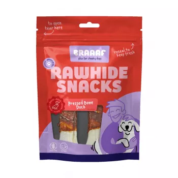 Preview: Braaaf Rawhide Pressed Bone Ente - 12,5 cm