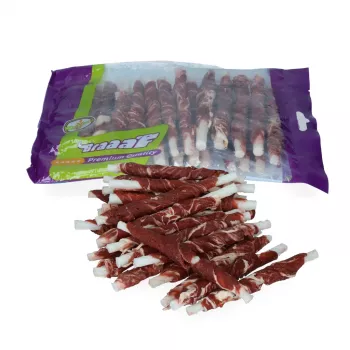 Braaaf Rawhide Roll Sticks Rind & Fisch - 25 St.