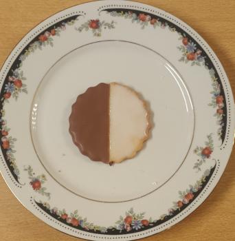 Buttertaler Amerikaner Style mit Schokolade und Zitronenglasur