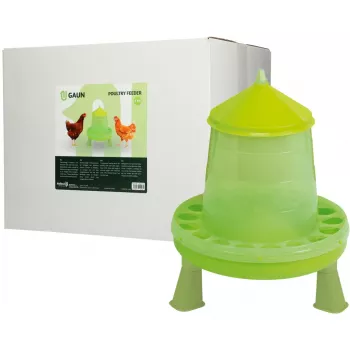 Gaun Geflügel Futterautomat mit Ständer Limonengrün 4 kg