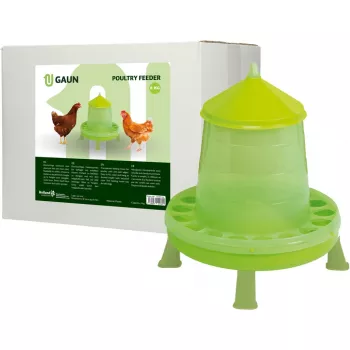 Gaun Geflügel Futterautomat mit Ständer Limonengrün 8 kg