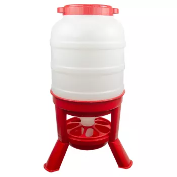 Gaun Geflügel Futterautomat mit Ständer Rot 40 l