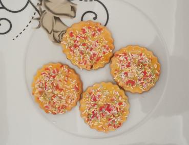 Buttergebäck Taler mit Bunten Streusel 6cm Durchmesser