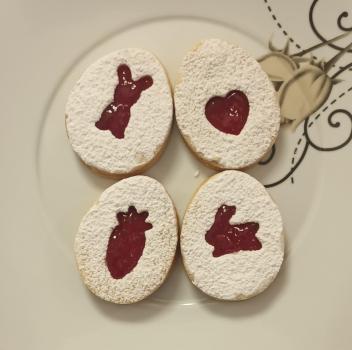 Hildaplätzchen 1kg handgefertigt mit Gelee (Ei)