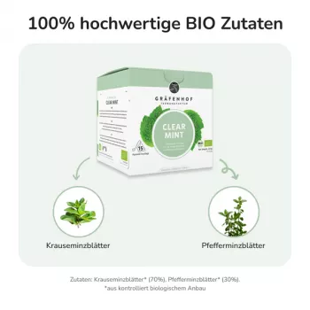 Preview: Clear Mint Tee, 15 Pyramidenbeutel