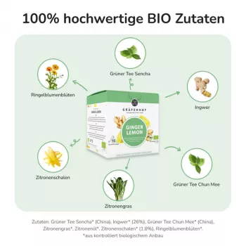 Preview: Ginger Lemon Tee, 15 Pyramidenbeutel