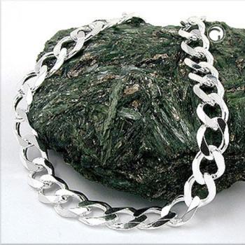 Halskette Männer 11x2mm Weitpanzer Silber 925 50cm