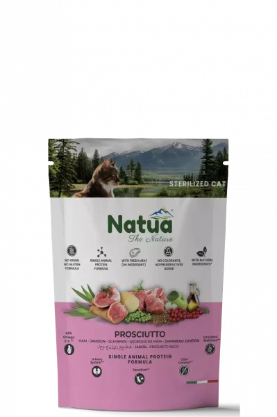 Natua Trockenfutter Katze Kastriert Schinken  350g