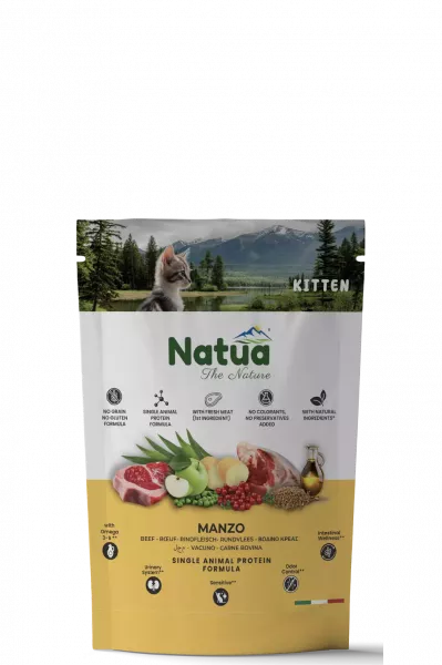 Natua Trockenfutter Kätzchen (Kitten) Rind  350g