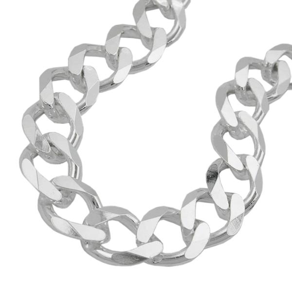 Halskette Männer 11x2mm Weitpanzer Silber 925 50cm