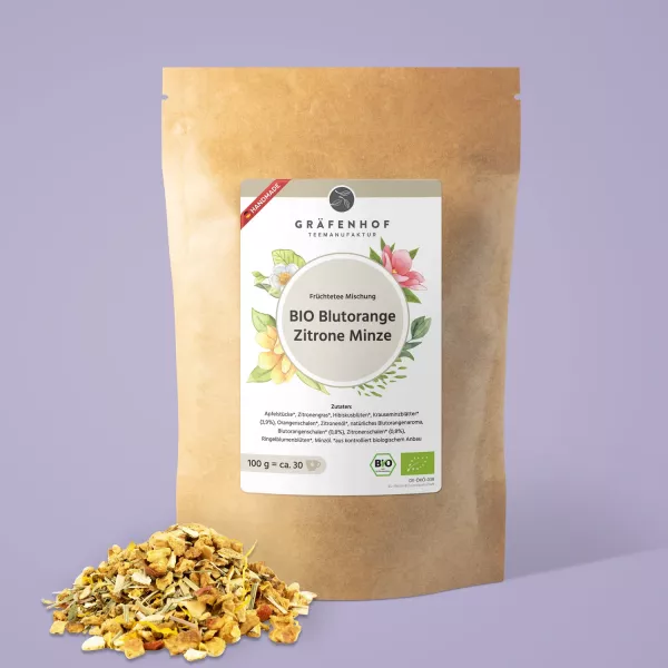 BIO Blutorange Zitrone Minze 100g