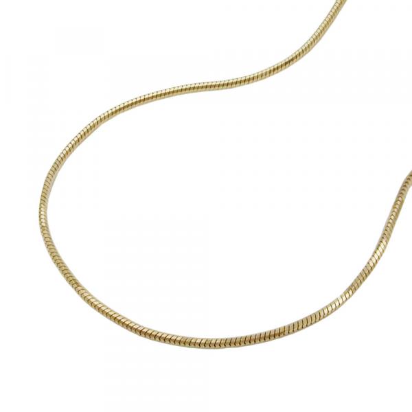 Halskette 0,7mm Schlange 5-kant 14Kt GOLD