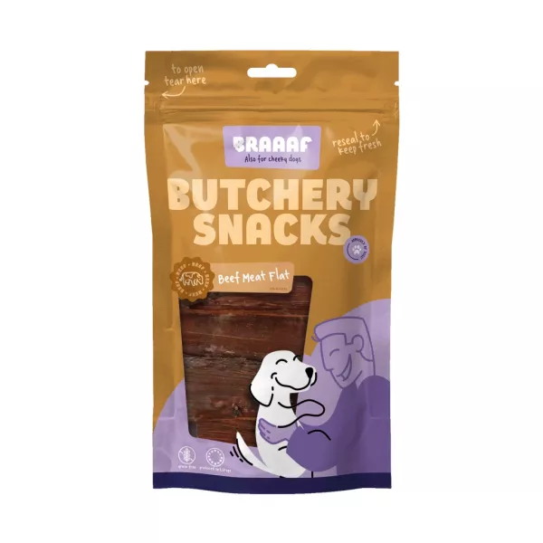 Braaaf Butchery Snacks Dörrfleisch Flach 125 g