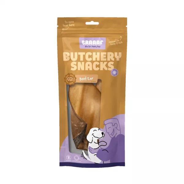 Braaaf Butchery Snacks Rinderohr 2 Stück