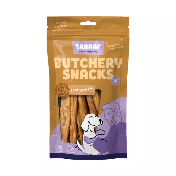 Braaaf Butchery Snacks Lamm Spaghetti 85 g