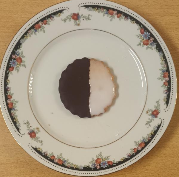 Buttertaler Amerikaner Style mit Schokolade und Zitronenglasur