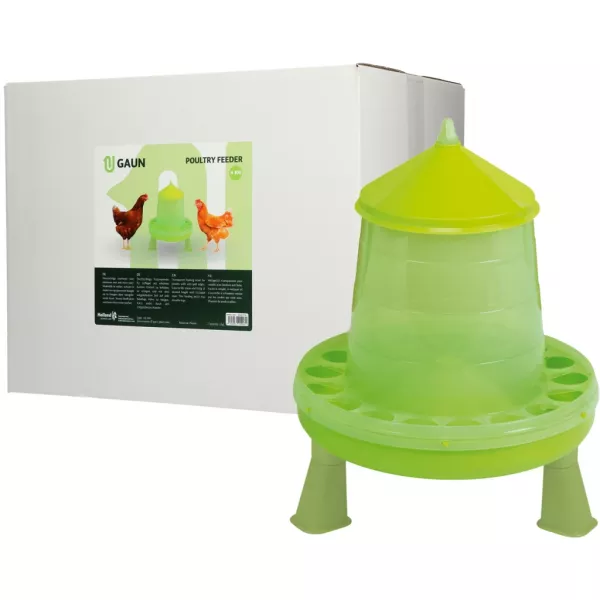 Gaun Geflügel Futterautomat mit Ständer Limonengrün 4 kg