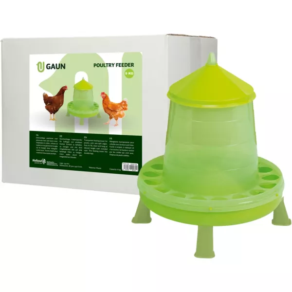 Gaun Geflügel Futterautomat mit Ständer Limonengrün 8 kg