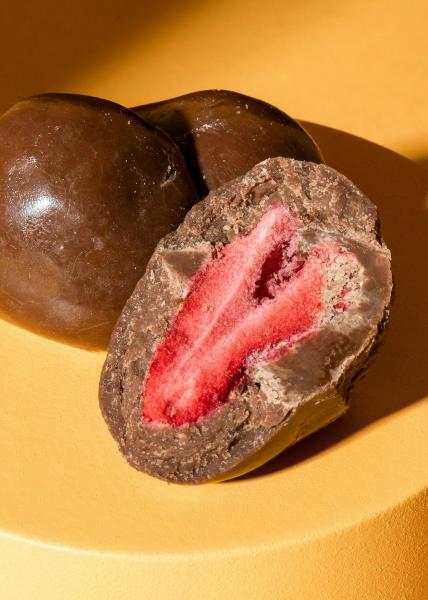 Gefriergetrocknete Erdbeeren in Milchschokolade 1 kg