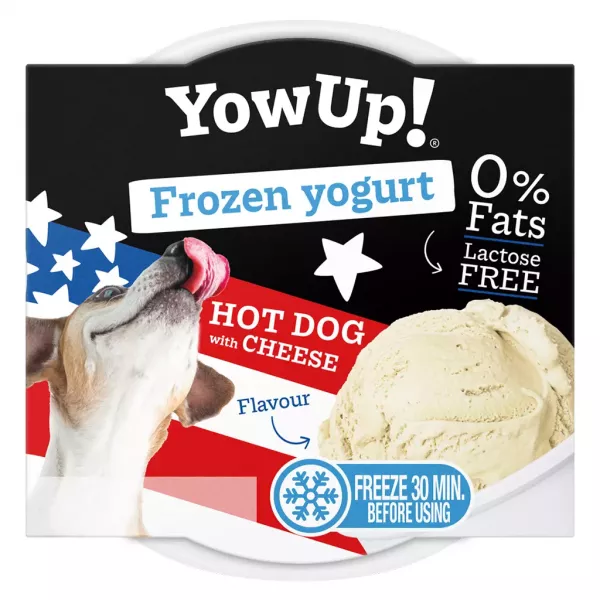 YowUp! Frozen Yoghurt Hot dog mit Käse