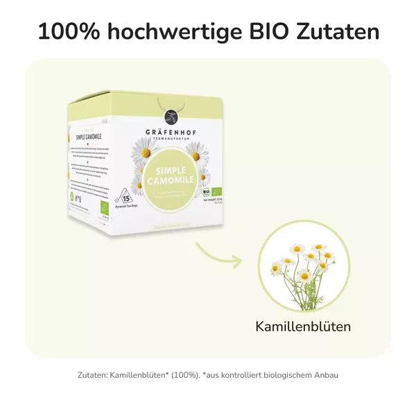 Simple Camomile Tee, 15 Pyramidenbeutel
