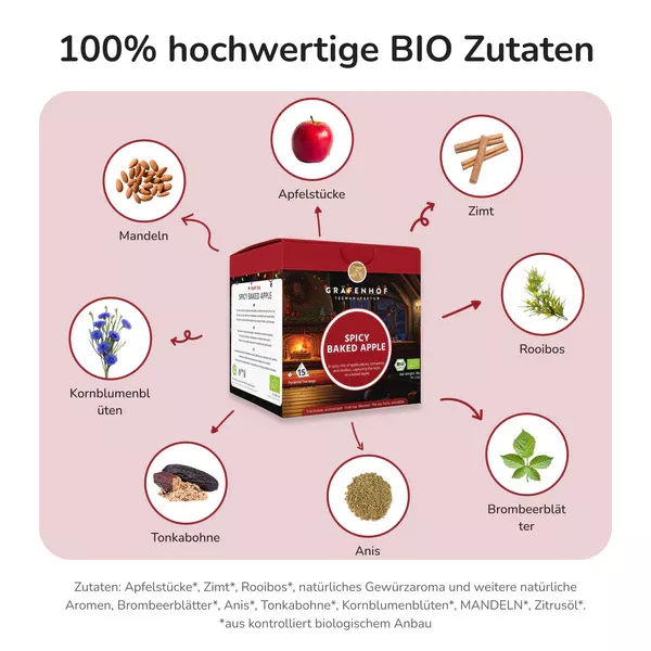 Spicy Baked Apple Tee, 15 Pyramidenbeutel