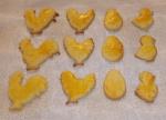 Frisches Selbstgebackenes Buttergebäck (Hühner)